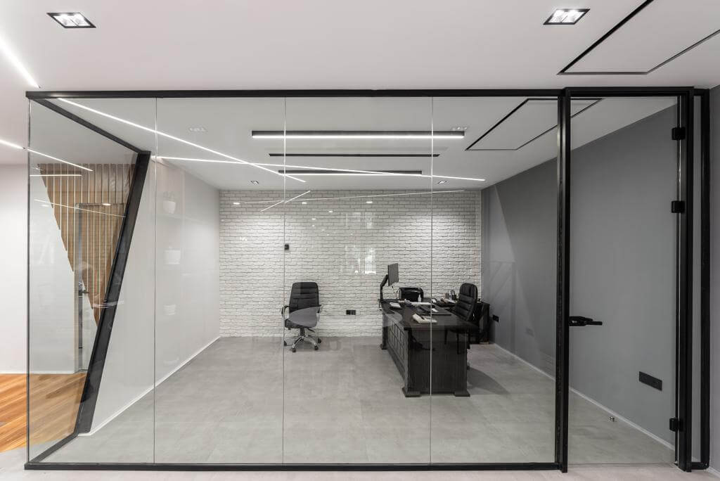 پارتیشن شیشه ای تک جداره