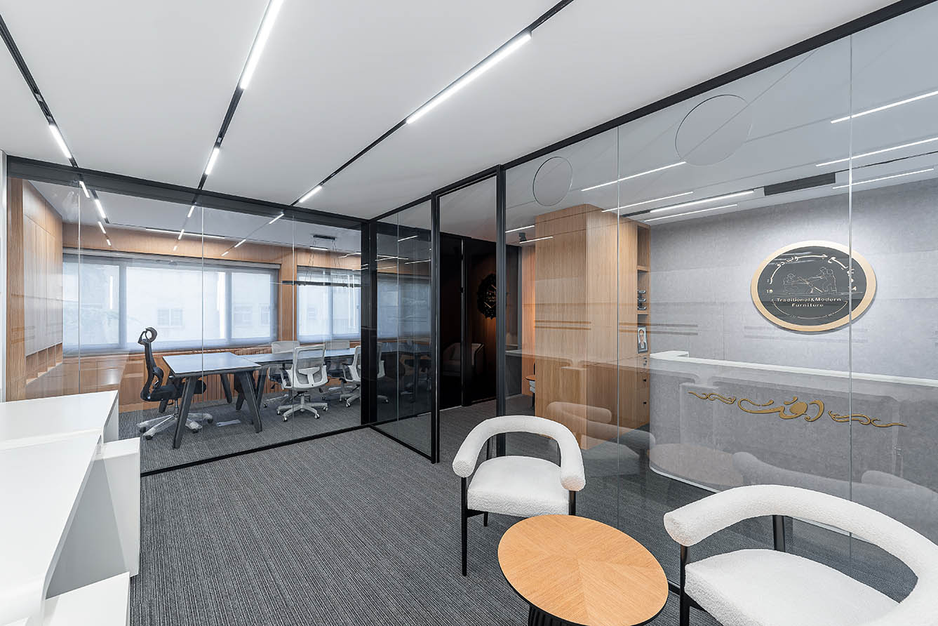 ترکیب پارتیشن تکجداره شیشه ای باچوب