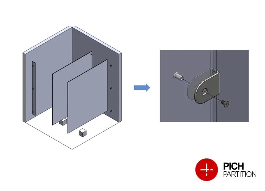 تثبیت صفحات پارتیشن hpl روی فریم