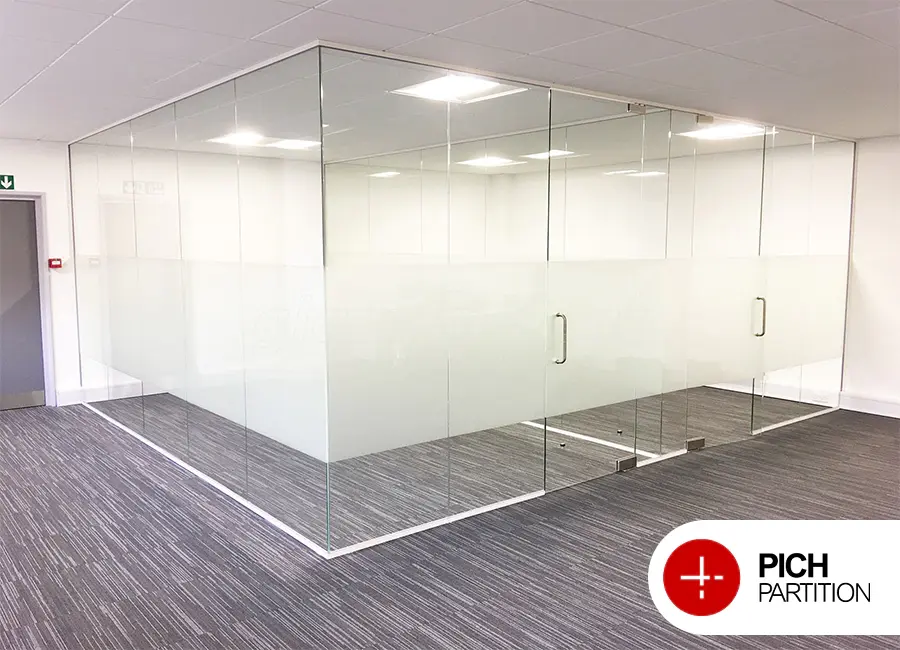 پارتیشن شیشه‌ای فریم ‌لس